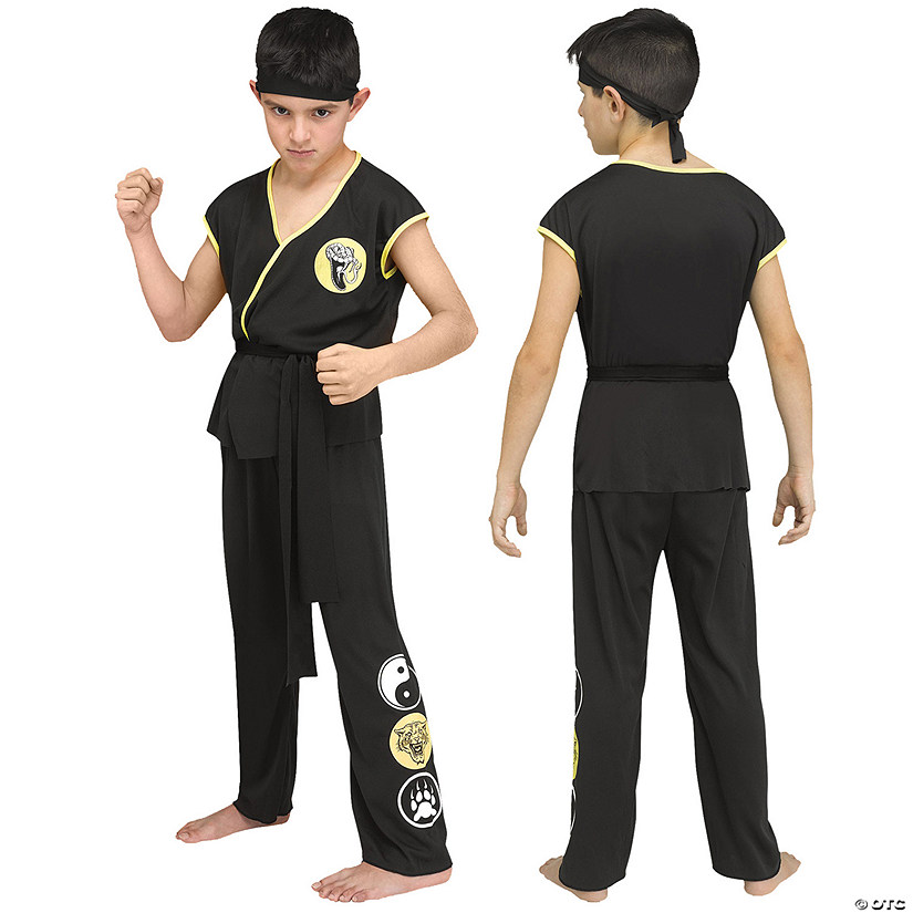 Kids Black Karate Gi Costume Image