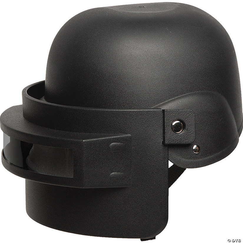 Kids Black S.W.A.T. Helmet with Face Mask Image