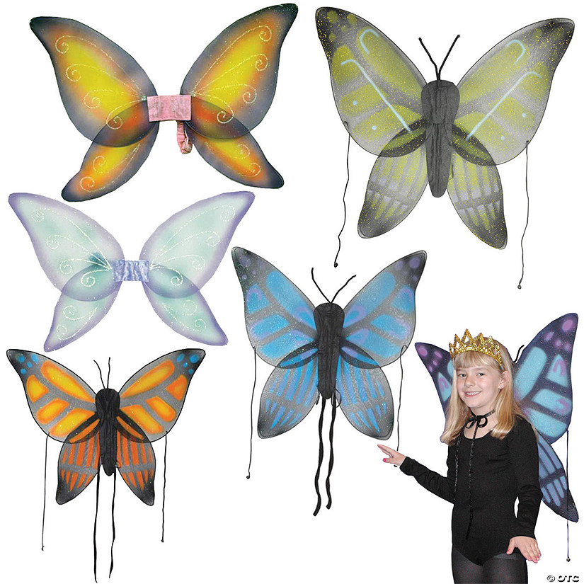 Kids Blue Butterfly Wings Image