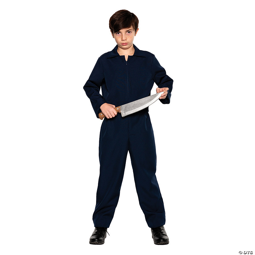 Kids Blue Horror Jumpsuit Costume Small 4-6 Image