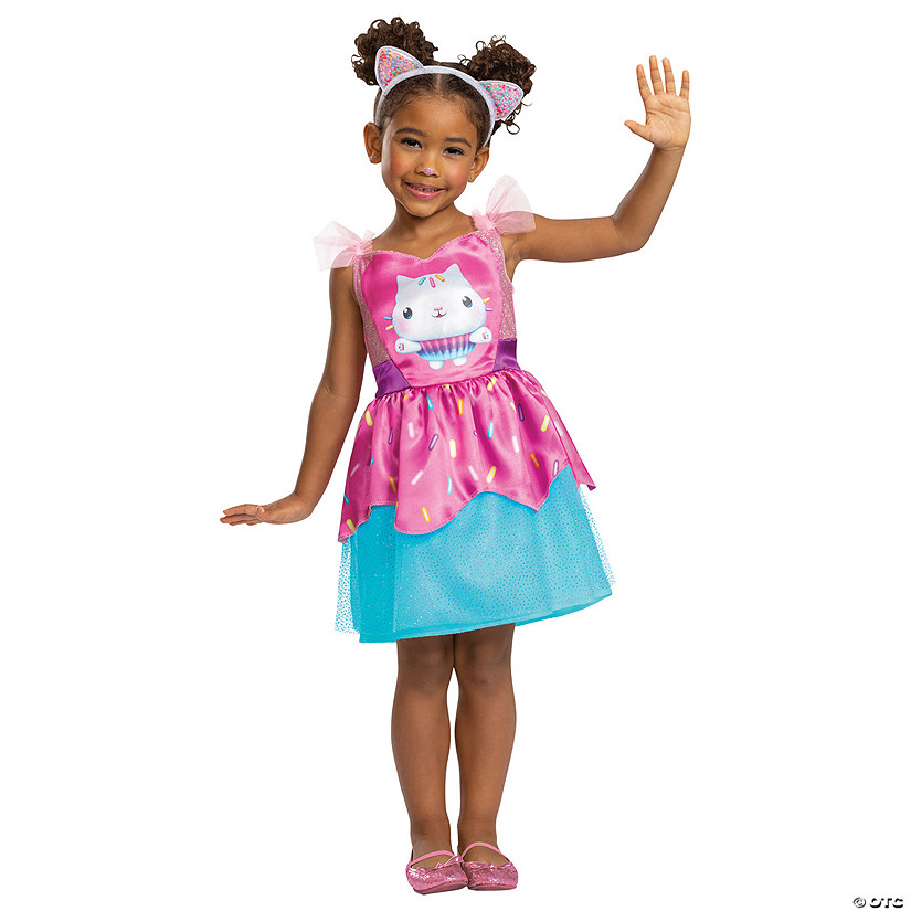 Kids Classic DreamWorks Gabby's Dollhouse&amp;#8482; Cakey Cat Dress Costume Image
