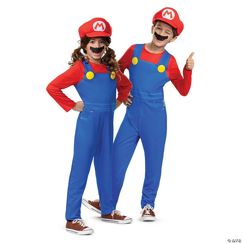 Kids Classic Elevated Super Mario Bros&#8482; Mario Costume - Large 10-12 Image