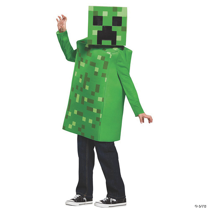 Kid's Classic Minecraft Creeper Costume - Large Image