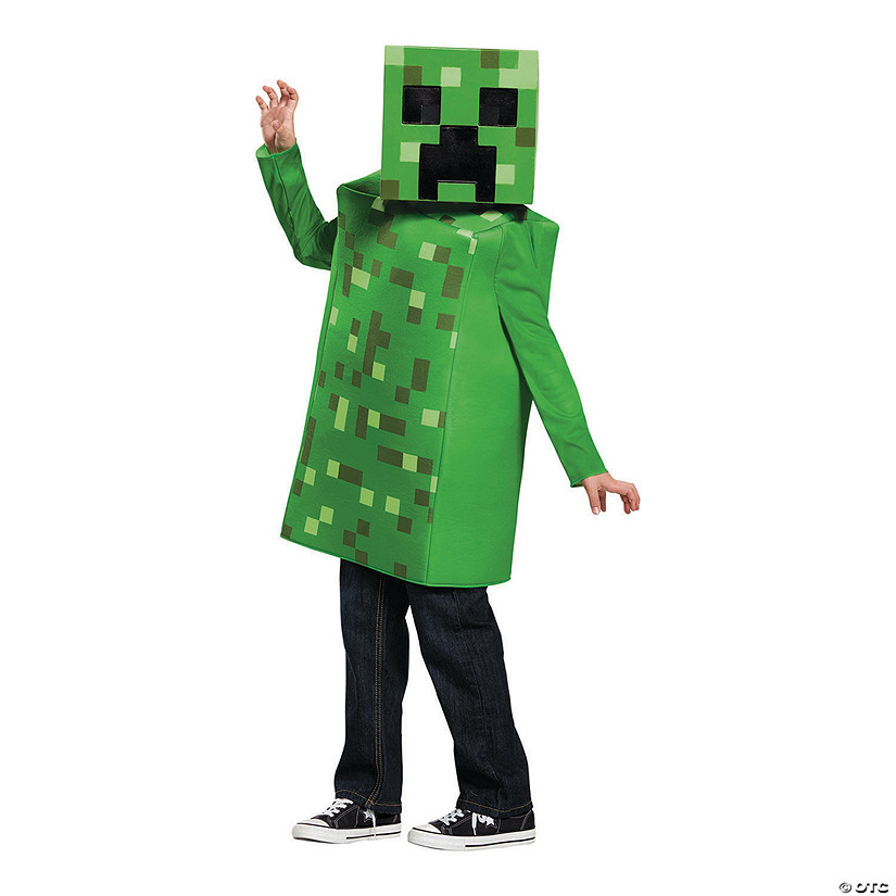 Kid's Classic Minecraft Creeper Costume - Medium Image