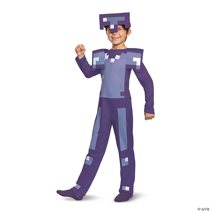 Kids Classic Minecraft&amp;#8482; Enchanted Armor Jumpsuit Costume Image