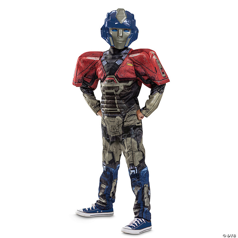 Kids Classic Muscle Transformers One&#8482; Optimus Prime/Orion Pax Costume Image