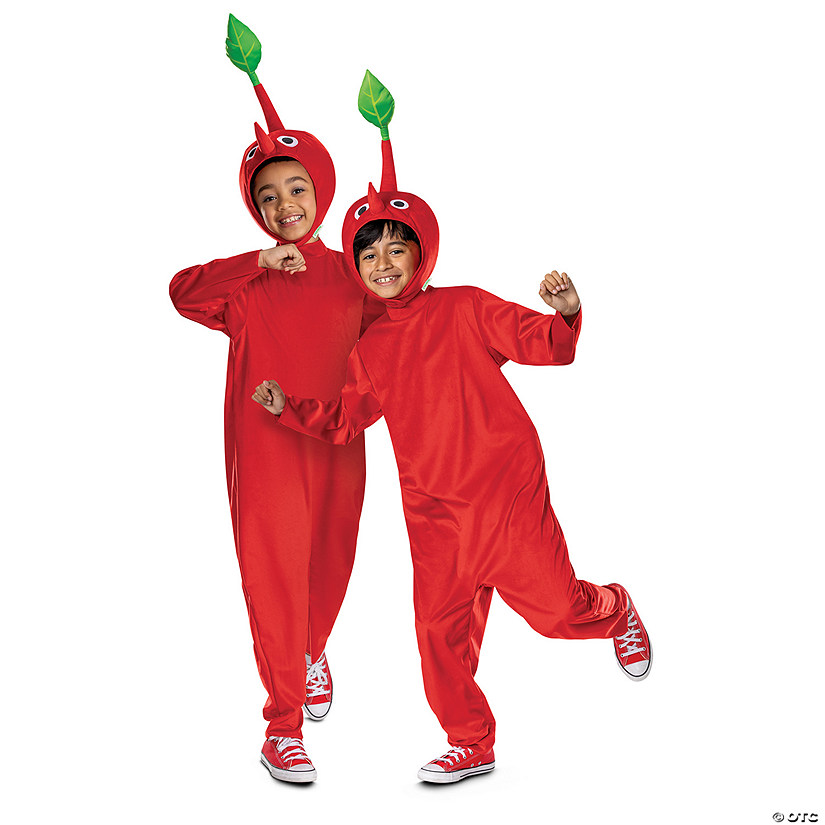 Kids Classic Pikmin&amp;#8482; Red Pikmin Jumpsuit Costume Image
