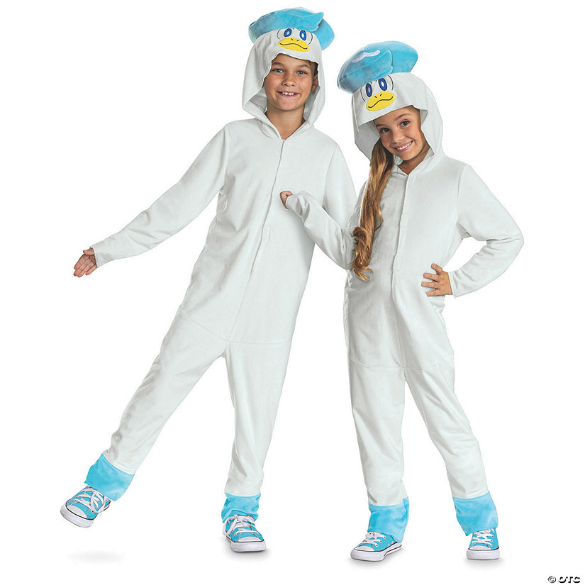 Kids Classic Pok&#233;mon<sup>&#174;</sup> Quaxly Hooded Jumpsuit Costume Image