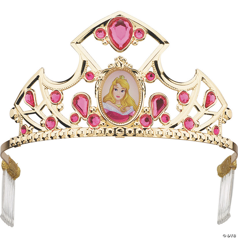 Kid's Deluxe Disney's Sleeping Beauty Aurora Pink & Gold Tiara Image