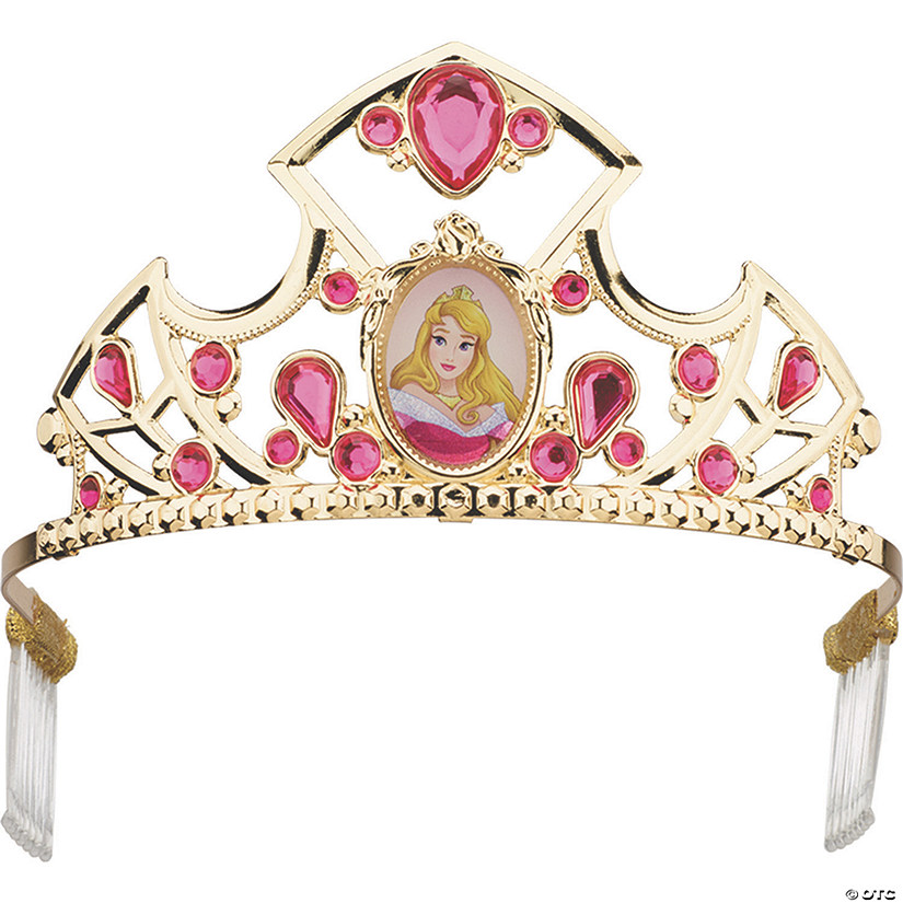 Kids Deluxe Disney's Sleeping Beauty Aurora Pink &amp; Gold Tiara Image