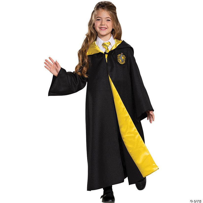 Kids Deluxe Harry Potter Hufflepuff Robe - Medium 7-8 Image
