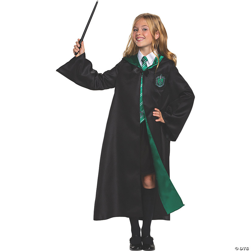 Kids Deluxe Harry Potter Slytherin Robe - Large 10-12 Image