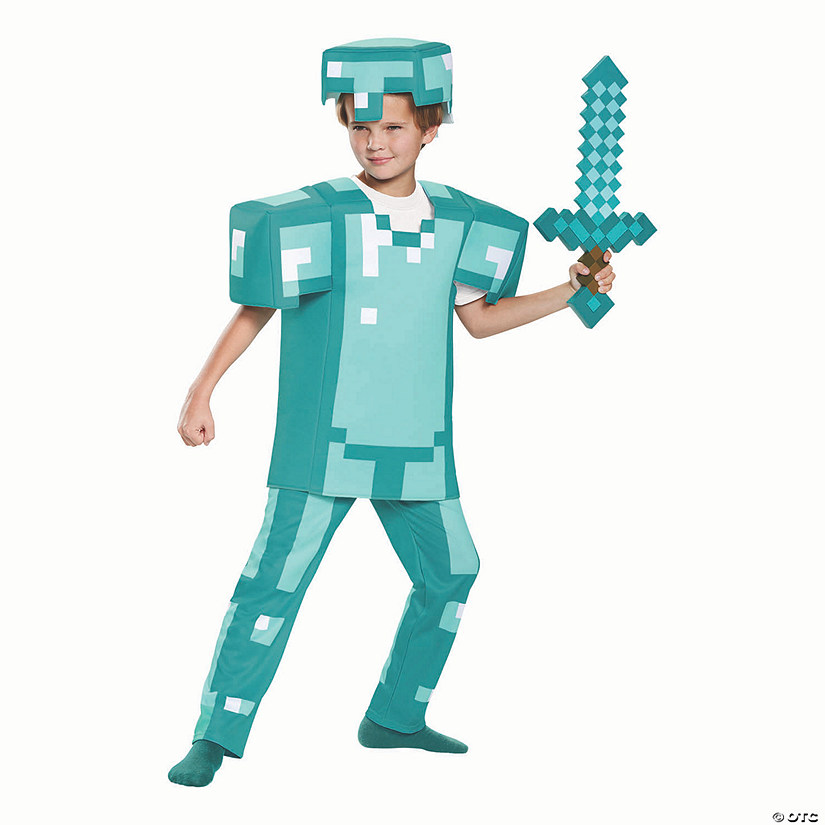 Kids Deluxe Minecraft Armor Costume - Large Image