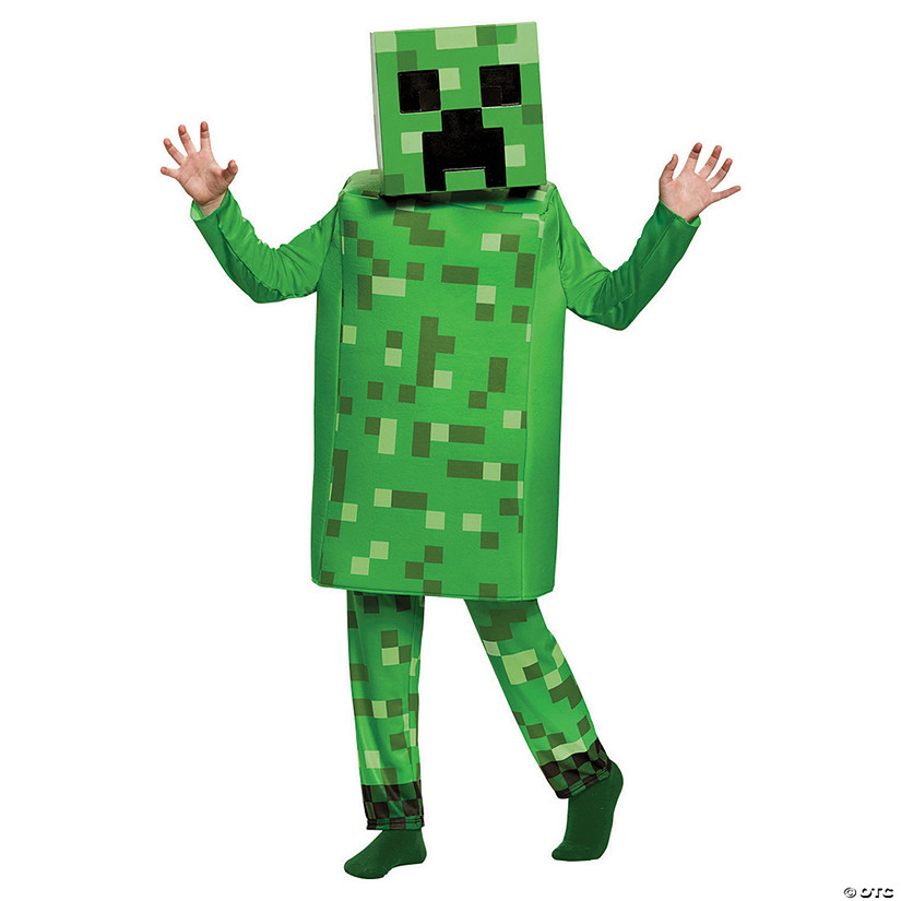 Kid's Deluxe Minecraft Creeper Costume - Medium Image