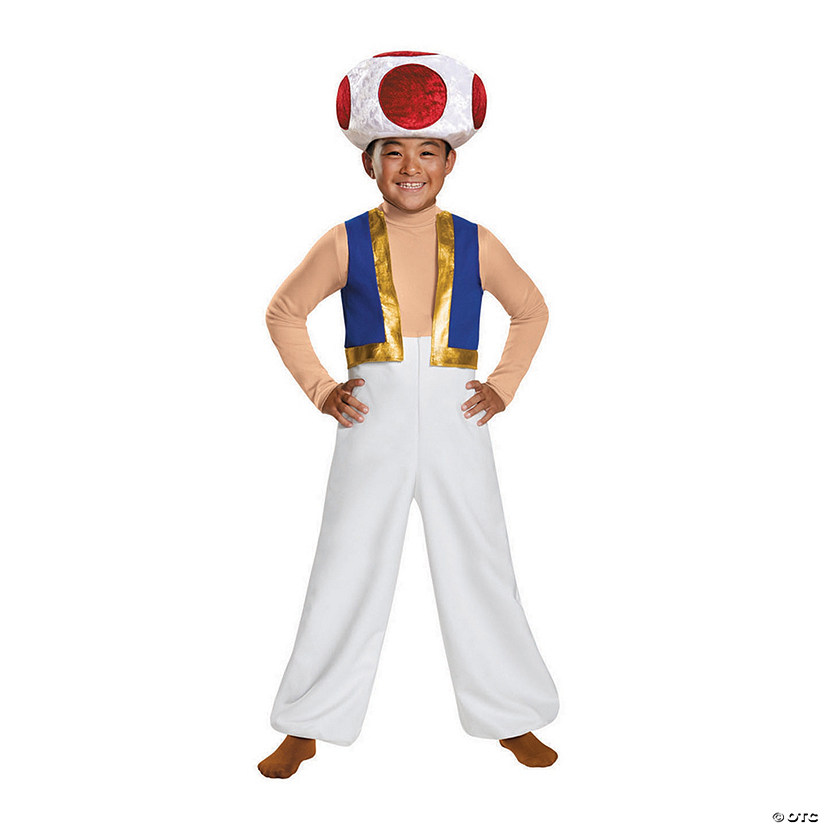 Kids Deluxe Super Mario Bros.&#8482; Toad Costume Small 4-6 Image