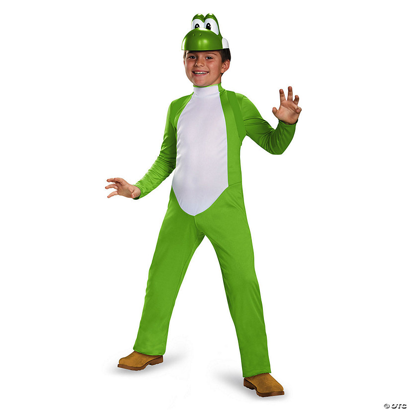 Kids Deluxe Super Mario Bros.&amp;#8482; Yoshi Jumpsuit Costume - Small 4-6 Image