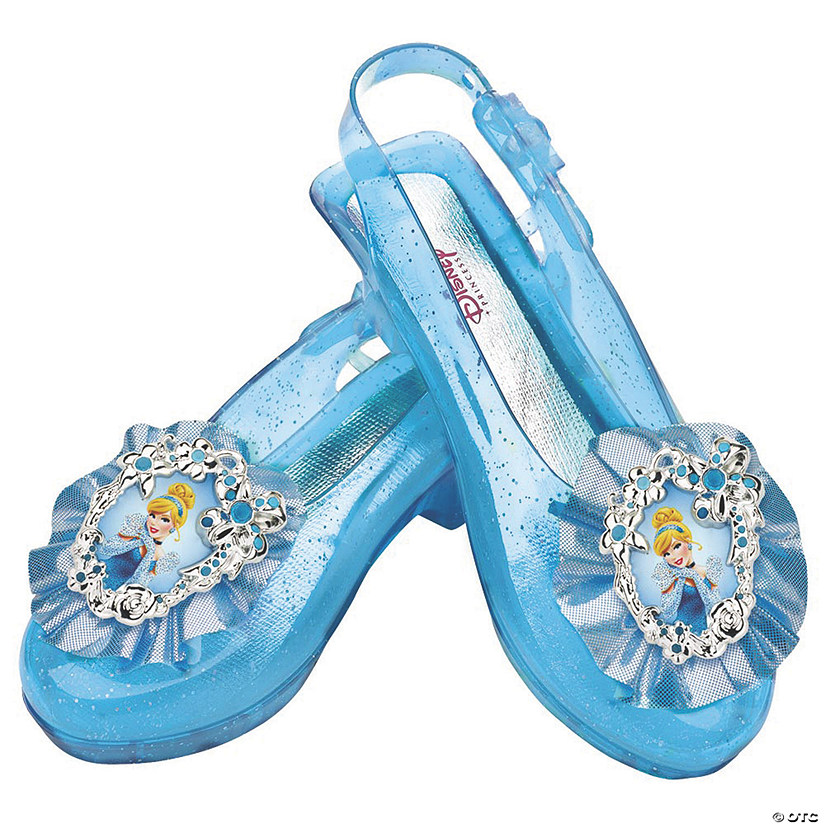 Kid's Disney's Cinderella Blue Sparkle Jelly Shoes Image