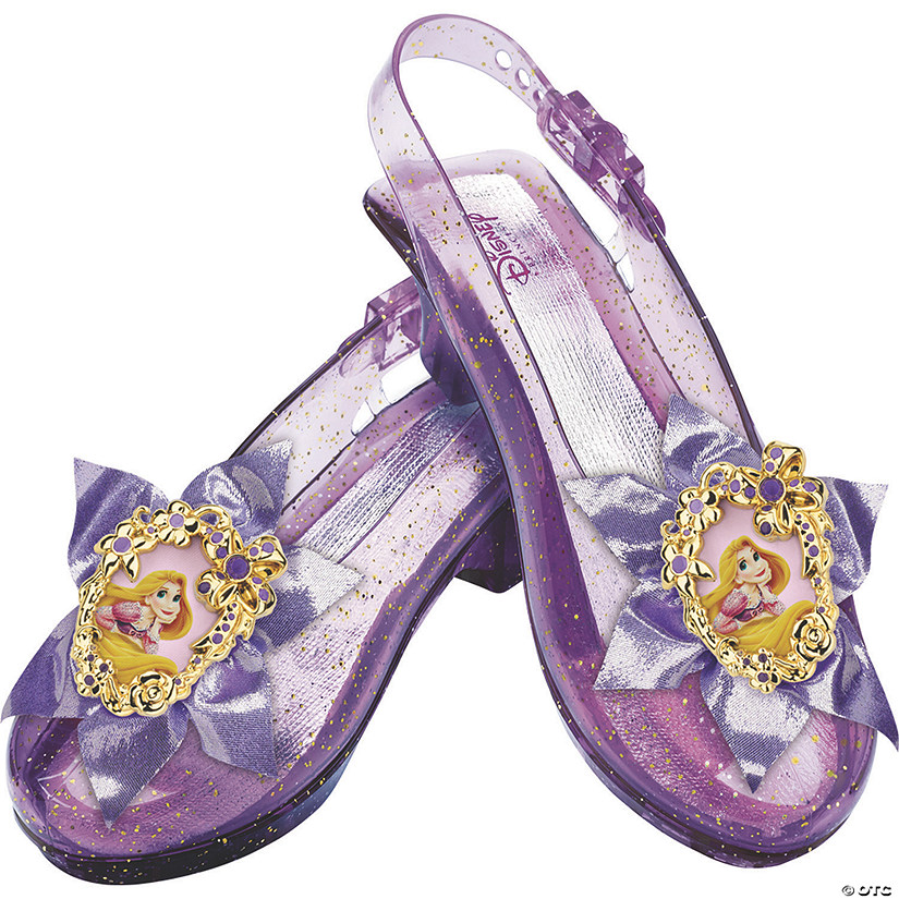 Kids Disney's Tangled Rapunzel Purple Sparkle Jelly Shoes Image
