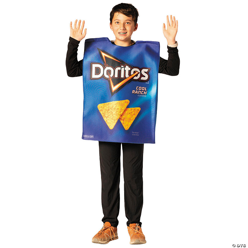 Kids Doritos&amp;#8482; Cool Ranch Bag Tunic Costume - Extra Large 14-16 Image