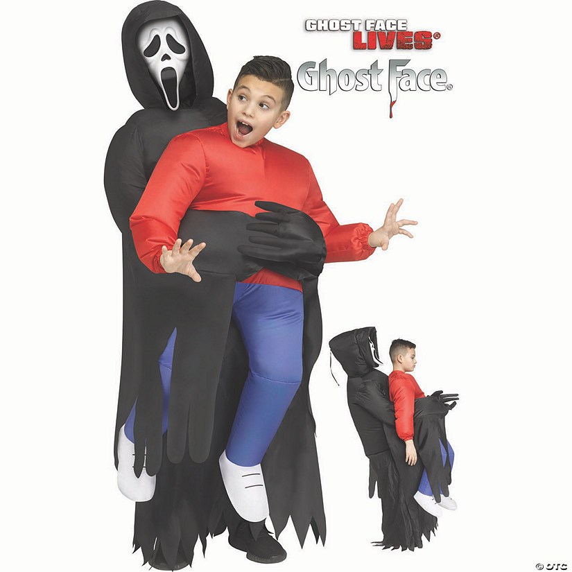 Kids Ghost Face&amp;#8482; Inflatable Piggyback Costume - One Size Image