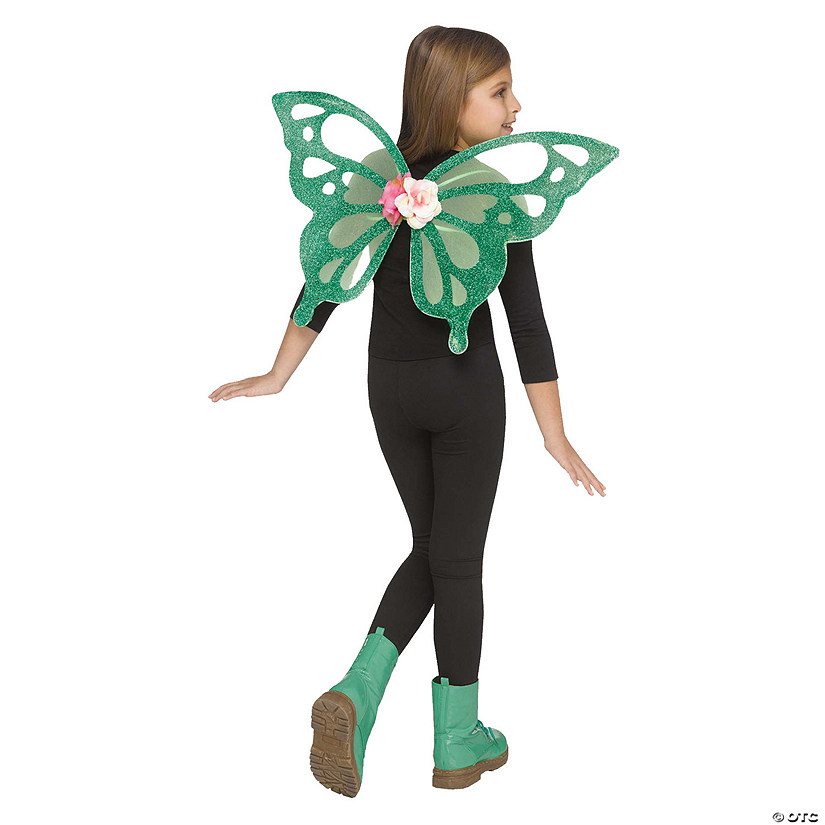 Kids Green Shimmer Wings Image