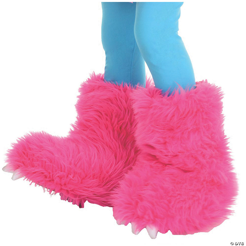 Kids Hot Pink Monster Boot Tops Image