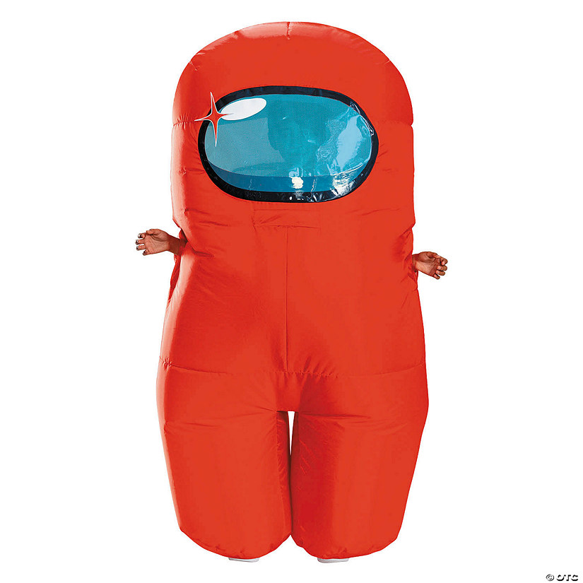 Kids Inflatable Among Us&amp;#8482; Red Imposter Costume - One Size Image