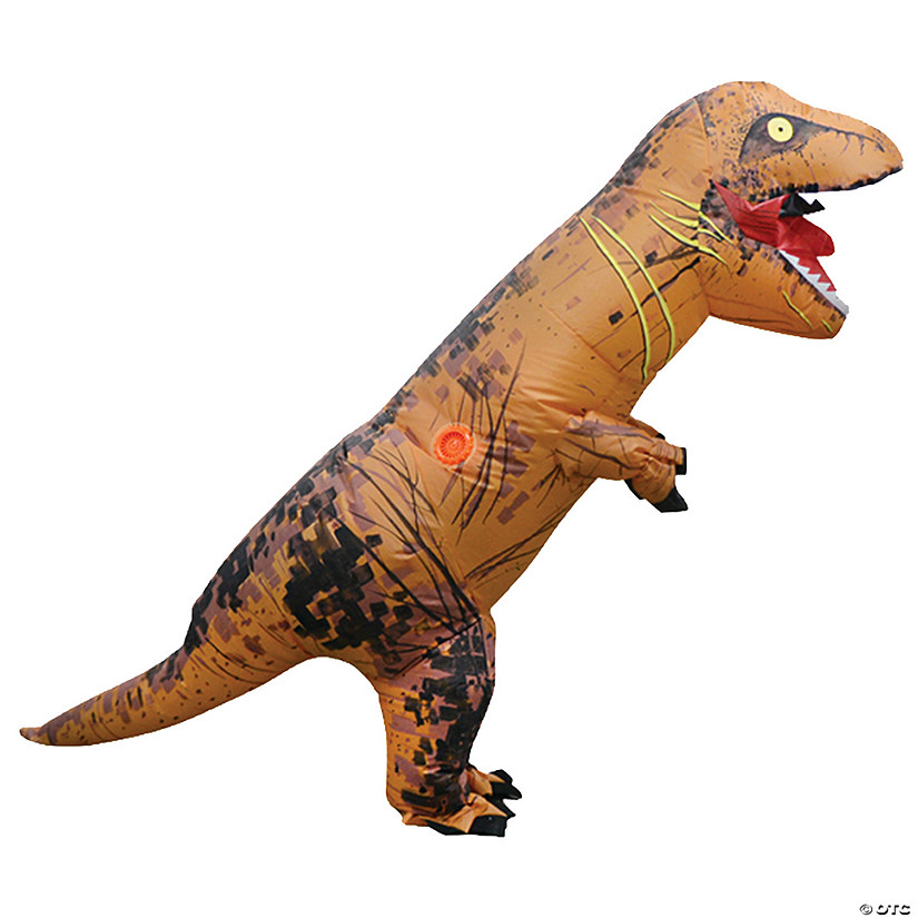 Kids Inflatable Brown T-Rex Brown Costume Image