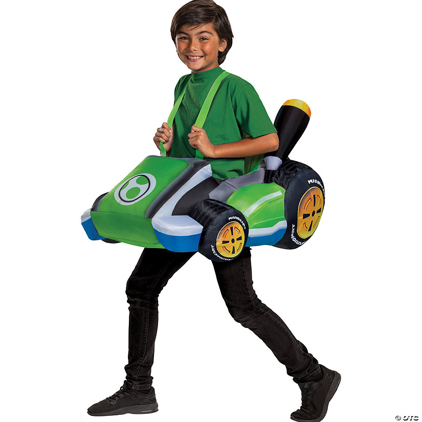 Kids' Inflatable Super Mario Bros.&#8482; Yoshi Kart Costume Image