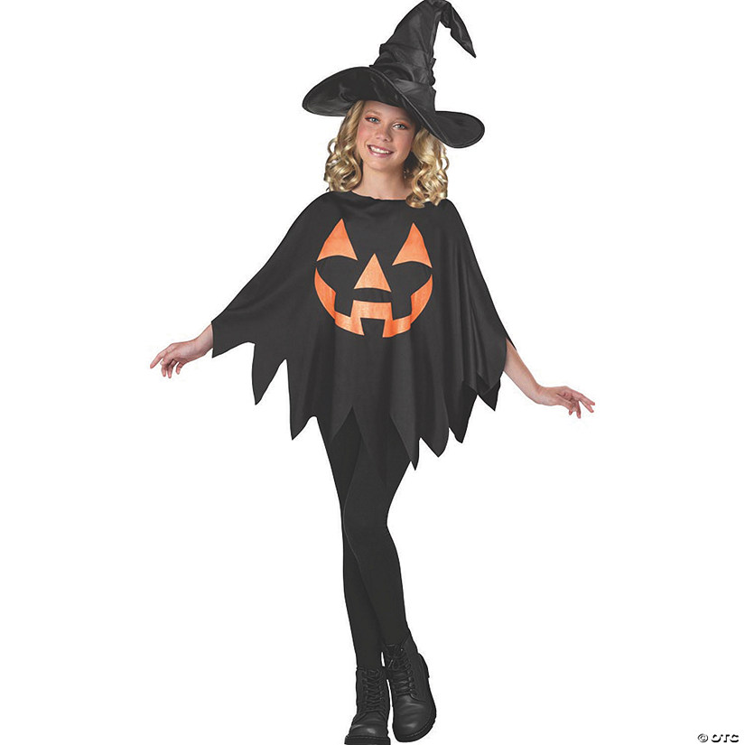 Kids Jack-O-Lantern Poncho Image