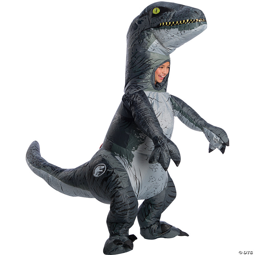 Kids Jurassic World Inflatable Blue with Sound Costume Image