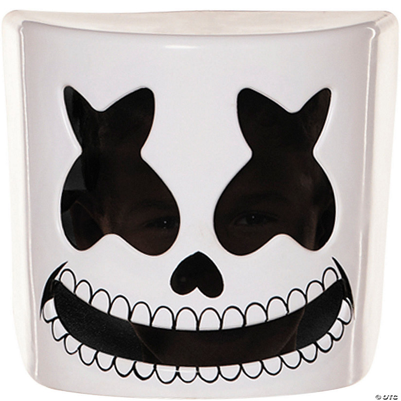 Kids Marshmello Skeleton Plastic Half Mask - One Size Image