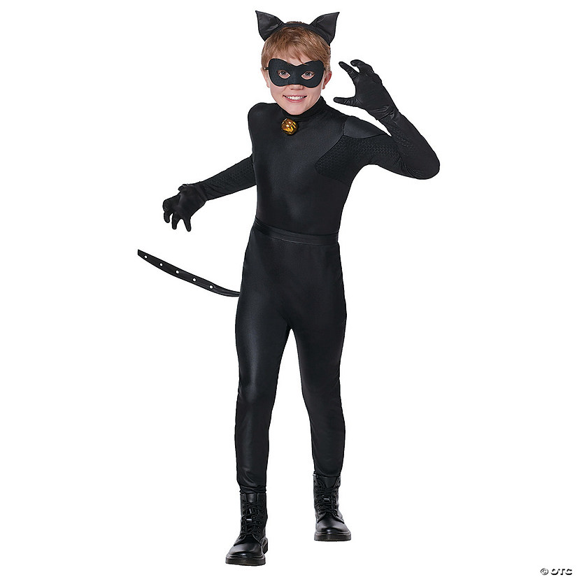 Kids Miraculous Cat Noir Costume Image