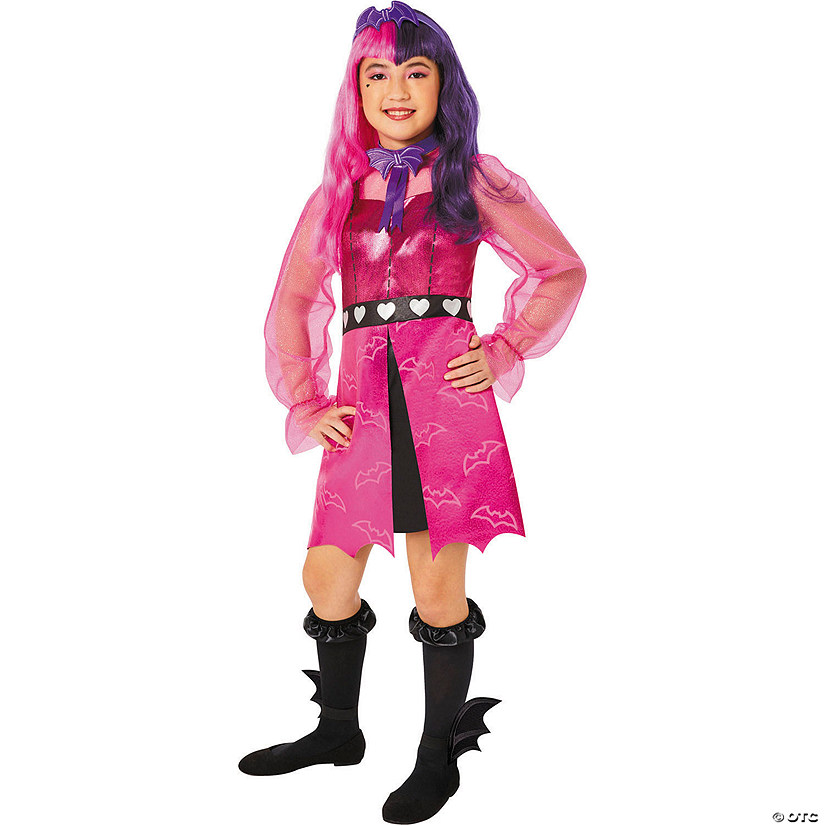 Kids Monster High&amp;#8482; Pink &amp; Purple Draculaura Costume Image