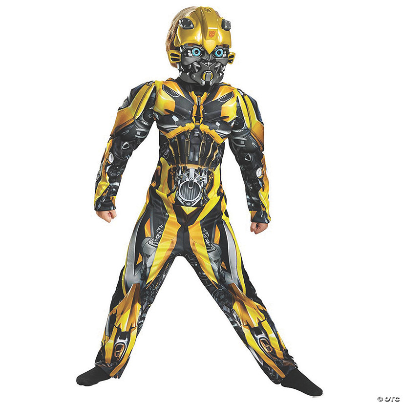 Kids Muscle Transformers Bumblebee Costume - 7-8 Image