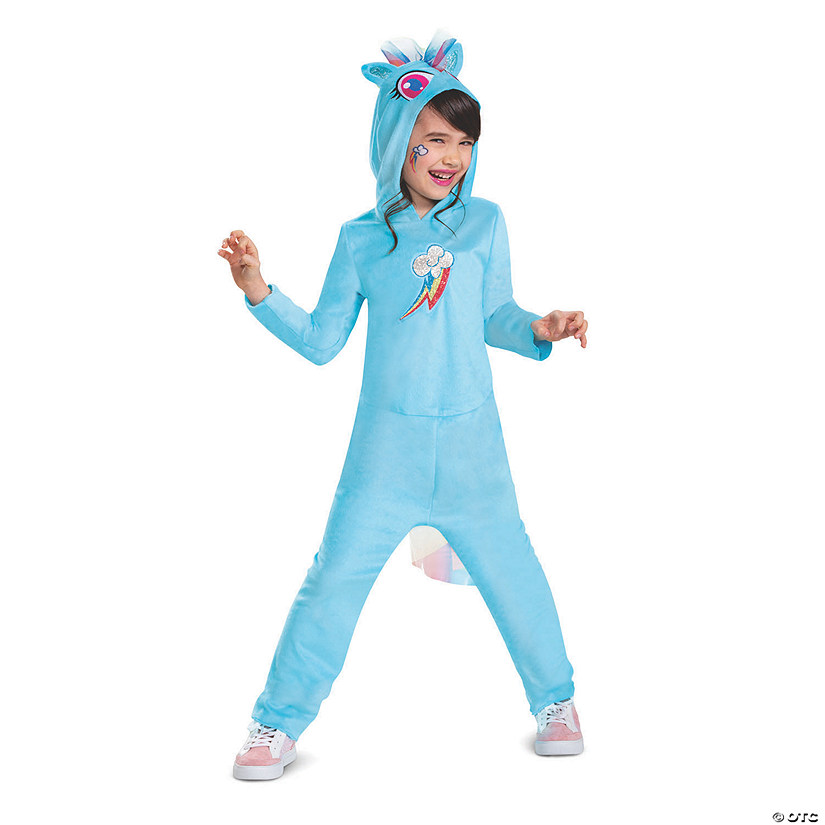 Kids My Little Pony&#8482; Rainbow Dash Hooded Jumpsuit Costume Image