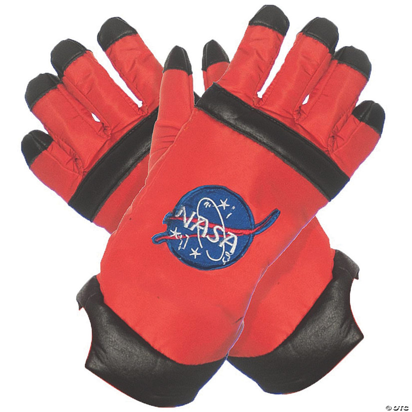 Kids Orange Astronaut Gloves Image