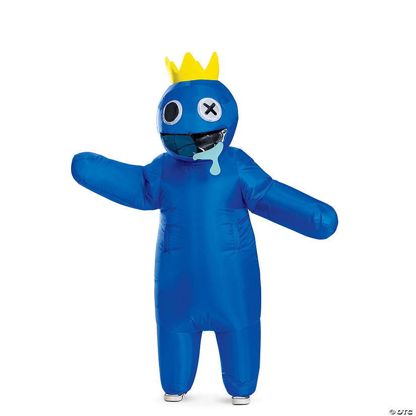 Kids Rainbow Friends Blue Inflatable Costume - One Size Image