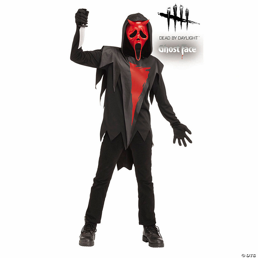 Kids Red &amp; Black Dead by Daylight&amp;#8482; Ghost Face&amp;#174; Devil Face Costume Image