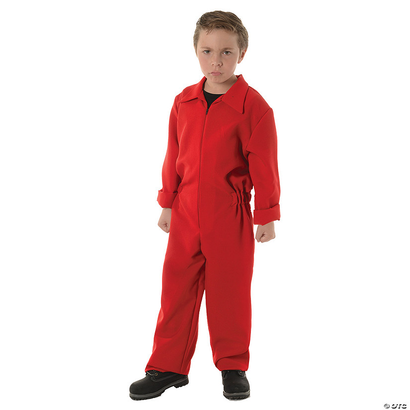 Kids Red Horror Jumpsuit Costume Small 4-6 Image