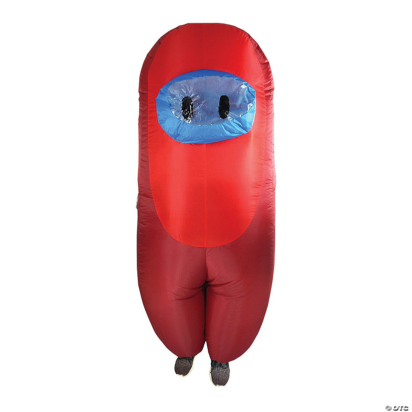 Kids Red Inflatable Crewmate Killer Costume Image