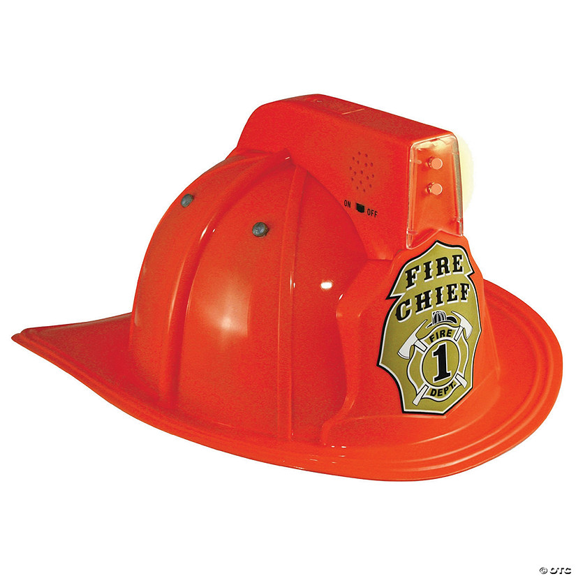 Kid's Red Junior Fire Chief Helmet Image