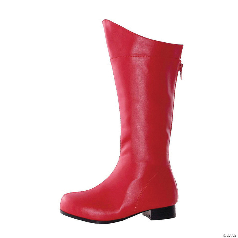 Kids Red Superhero Boots - Size 11-12 Image