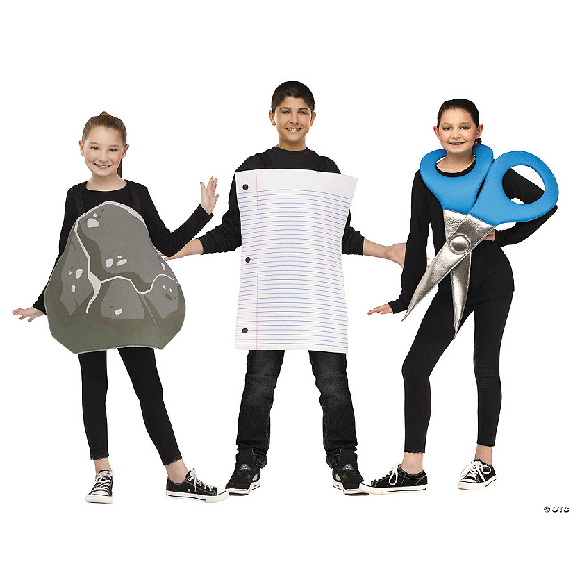 Kids Rock, Paper, Scissors Group Costumes Image