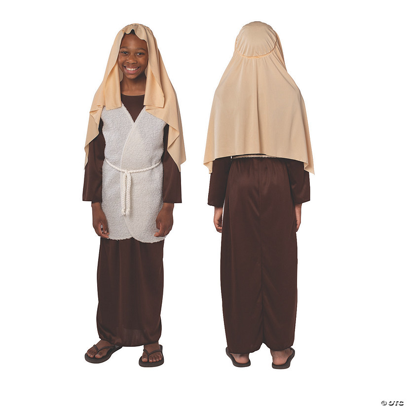 Kids Shepherd Nativity Costume with Headpiece Image