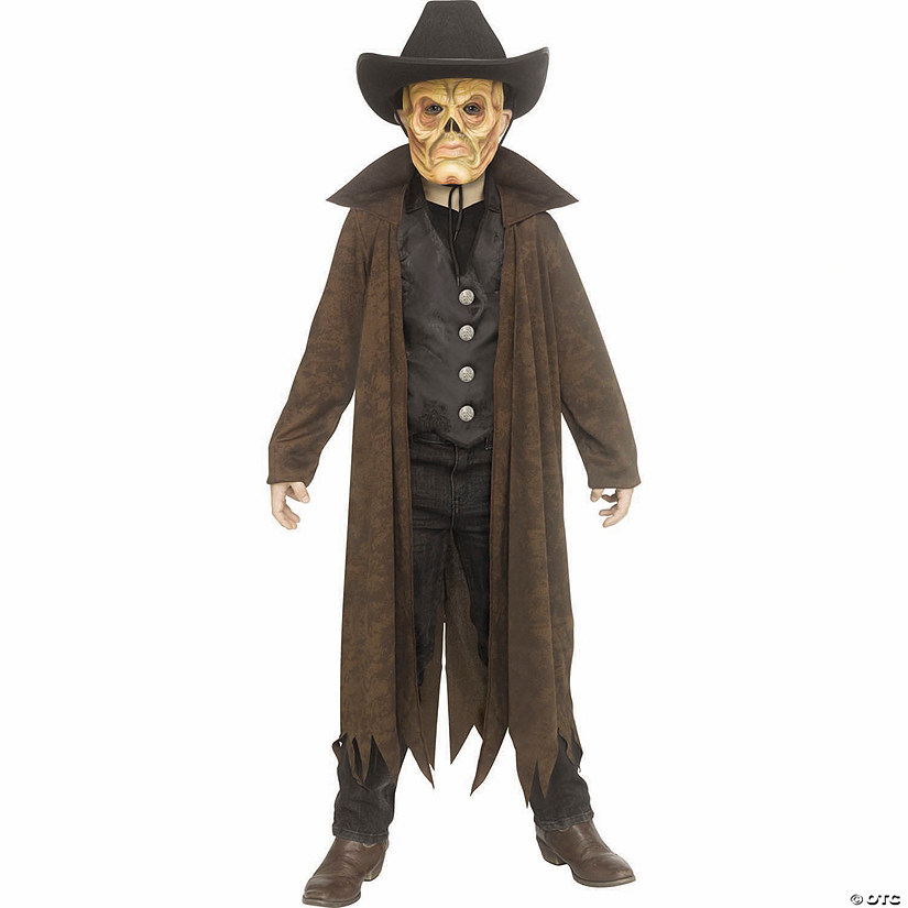 Kids Skeleton Ghoul Cowboy Costume Image