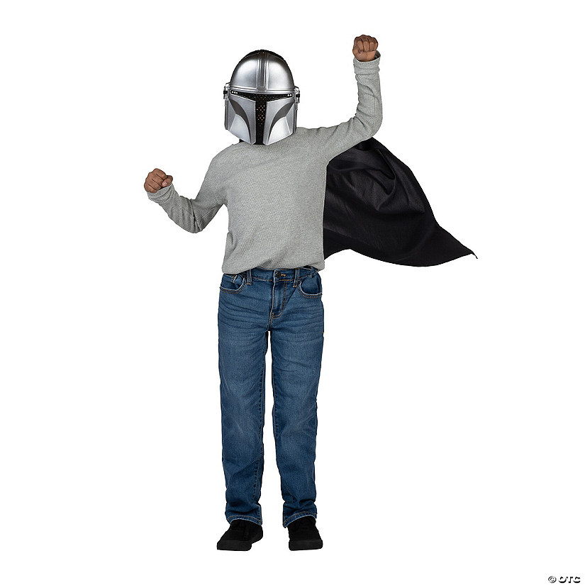 Kids Star Wars&amp;#8482; The Mandalorian&amp;#8482; The Mandalorian Cape &amp; Mask Set Image