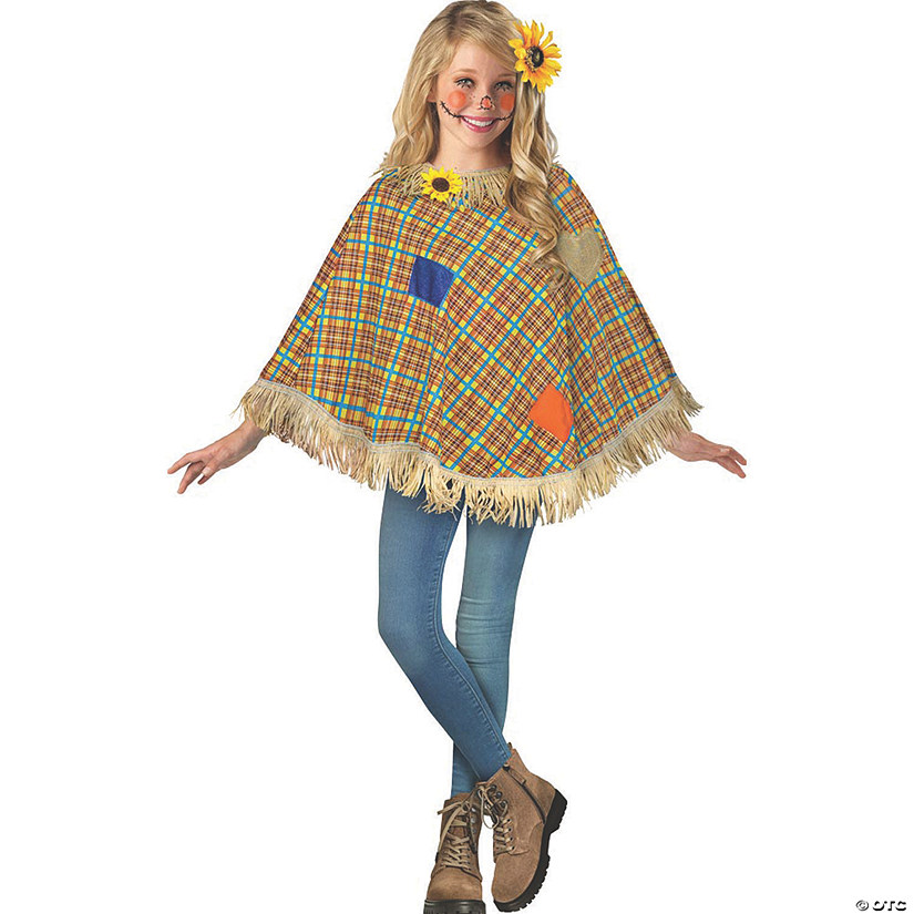 Kids Sweet Scarecrow Poncho Image