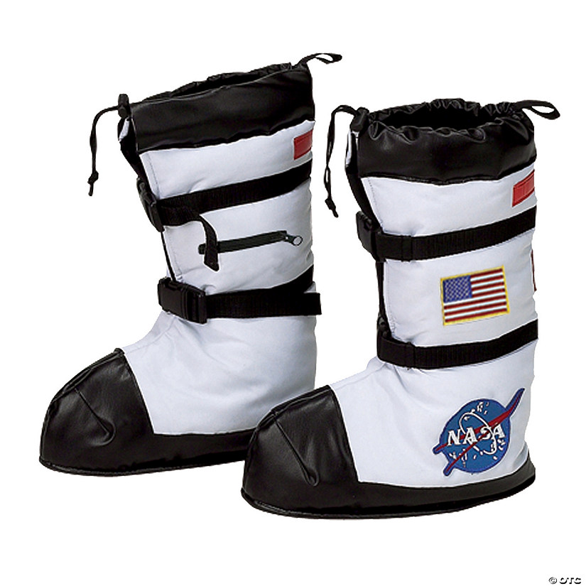 Kids White &amp; Black Astronaut Boots Image