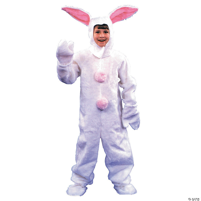 Kid's White Bunny Suit Costume - Small Image